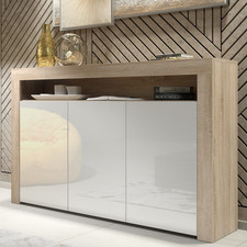 Oak White Sideboard 155cm High