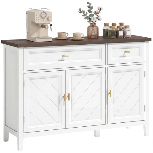 Homcom sideboard with drawers - sideboard,
