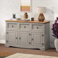 Corona Sideboard Grey Wax 3