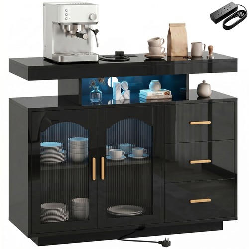 Homcom high gloss - gloss, sideboard
