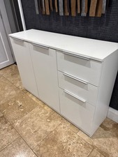 Matt white sideboard 2 drawers