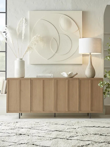 Panelled white oak - white, veneer
